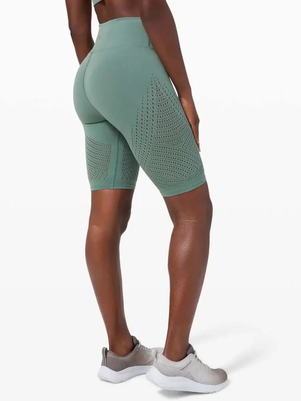lululemon athletica High-Rise Bike Shorts in Sage Green